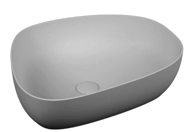 Vitra 5991b476-0016 Outline Asimetrik Lavabo, 56 Cm Taş Gri.